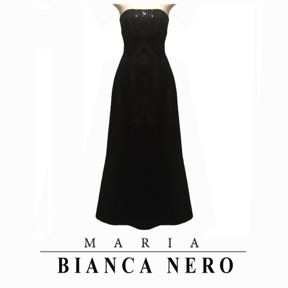 Bianca Nero Special Occasion Satin Prom Dress Gown - Picture 1 of 7